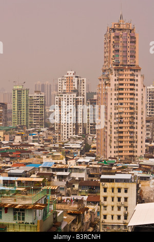 MACAU CHINA dicht besiedelte Stadtlandschaft von Macau Stockfoto