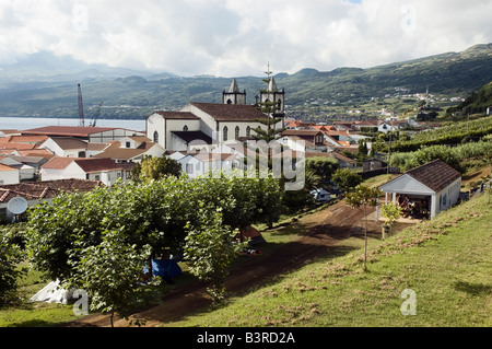 Dorf der Lages do Pico Pico Insel Azoren Portugal Stockfoto