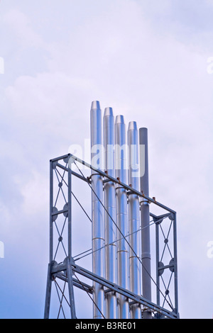 Schornsteine-Chemieindustrie Stockfoto