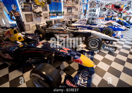 Innen David Coulthard Museumswagen von David durch seine Karriere von Kart bis Formel 1 F1 Twynholm Scotland UK verwendet Stockfoto