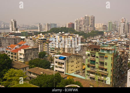 MACAU CHINA dicht besiedelte Stadtlandschaft von Macau Stockfoto