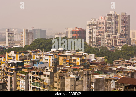 MACAU CHINA dicht besiedelte Stadtlandschaft von Macau Stockfoto