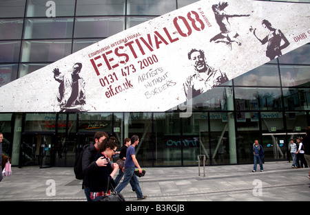 Detail der Omni Centre in Edinburgh, Schauplatz des internationalen Festivals Stockfoto