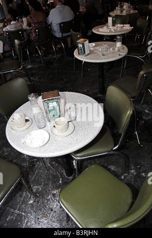 Frühstück im Cafe du Monde in New Orleans French Quarter Stockfoto