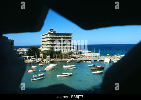 Libanon, Beirut. Pre-1970 Schuss von Hotel St-Georges.  Hotel war das Zentrum der Welt der Überflieger, Journalisten und Spione. Stockfoto