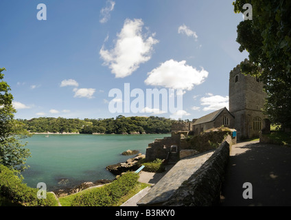 Dartmouth Burg an der Mündung des Flusses Dart devon Stockfoto