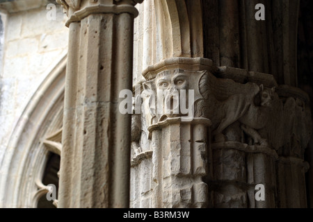 Kloster in Santas Creus, Spanien. Mai 2006. Architektonische Details. Stockfoto