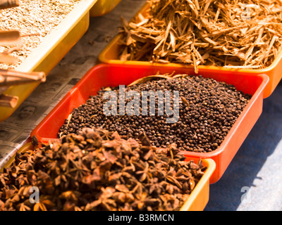 Indisches Essen zu verkaufen, Kerala, Indien Stockfoto