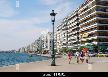 Uferpromenade, Thessaloniki, Chalkidiki, Zentralmakedonien, Griechenland Stockfoto