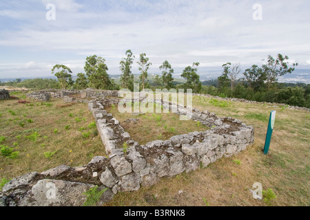 Citânia de Sanfins. Ein Castro-Dorf (keltisch-iberischen prähistorischen Burgstätte) in Paços de Ferreira, Nordportugal. Stockfoto