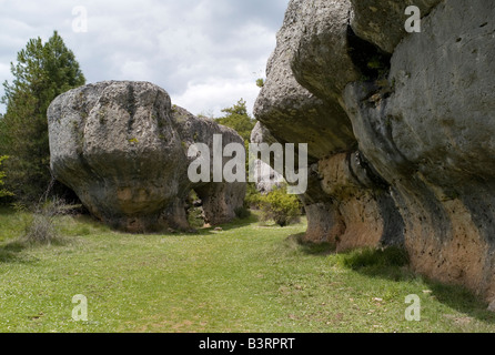 Ciudad Encantada Felsformationen in der Nähe von Cuenca Spanien Stockfoto