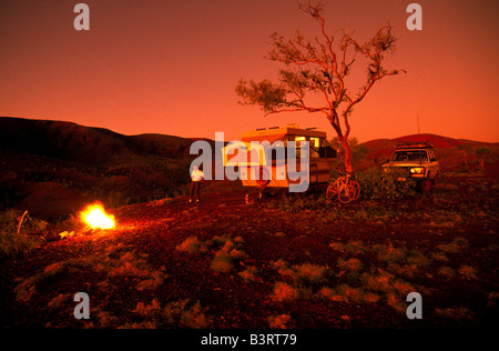 Camping, Outback Australien Stockfoto