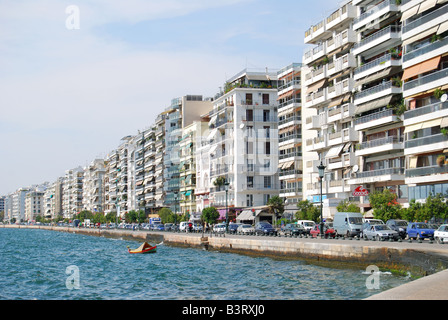 Stadt-Uferpromenade, Thessaloniki, Chalkidiki, Zentralmakedonien, Griechenland Stockfoto