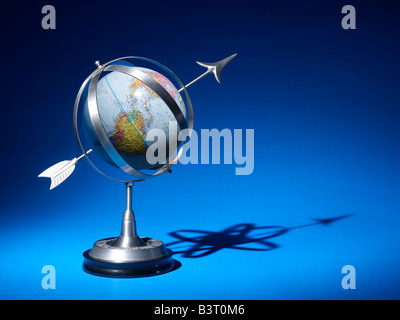 Armillary Bereichen Globus horizontale Stockfoto