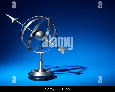 Armillary Bereichen Globus horizontale Stockfoto