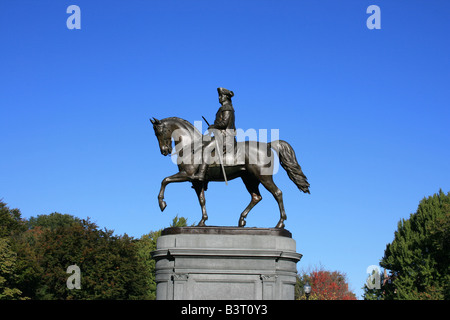 Statue von George Washington in Boston Public Gardens. Stockfoto