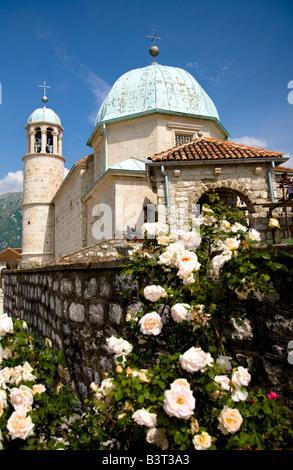 Unsere Liebe Frau von den Felsen Insel Risan Bucht von Kotor-Montenegro-Europa Stockfoto