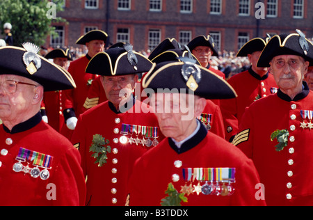 England, London, Royal Hospital Chelsea. Chelsea Rentner im Founders Day Stockfoto