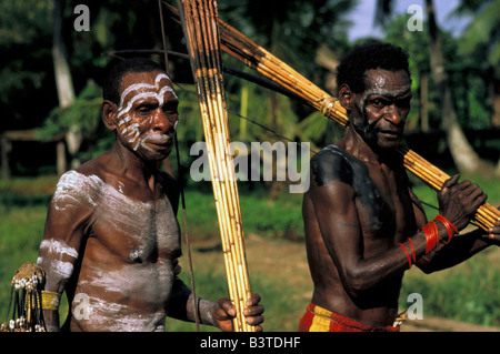 Ozeanien, Indonesien, Irian Jaya. Asmat Leute. Stockfoto