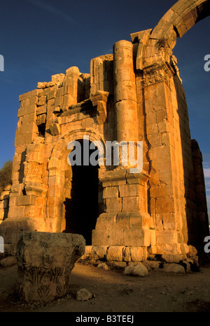 Asien, Jordan, Jerash. Arrch von Truimph, Hadrian zu Ehren. Stockfoto