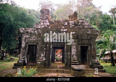 Asien, Laos, Champasak. Wat Phu Khmer Ruinen, Tempel Heiligtum. Stockfoto