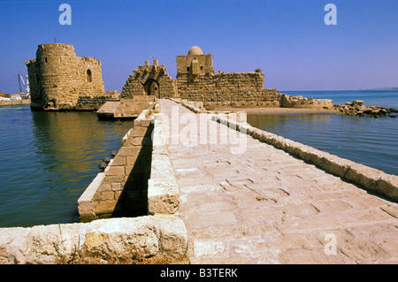 Asien, Libanon. Antiken Hafenstadt, die einst von den Kreuzrittern. Stockfoto