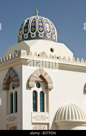 Oman, Maskat, Shatti al, Qurm. Neue Moschee-Detail Stockfoto