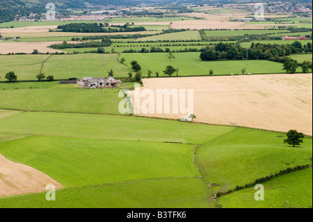 Ackerland auf dem Carse of Stirling fruchtbarem Ackerland neben dem Fluss Forth-Schottland Stockfoto