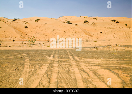 Oman, Sharqiya Region Al Minitrib. 4WD unterwegs der Sharqiya / Wahiba Sanddünen Stockfoto