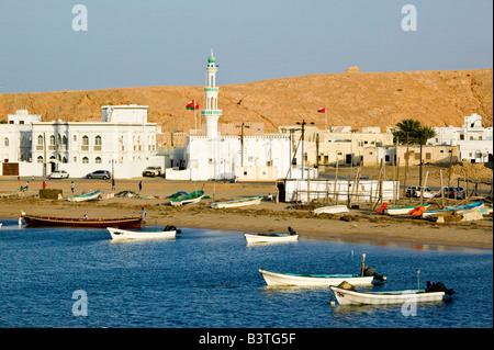 Oman, Sharqiya Region, sur Ayajh Town, Dämmerung Stockfoto