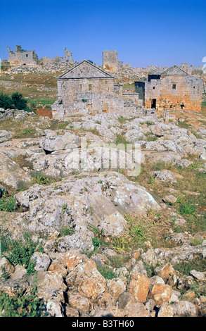 Asien, Syrien, Segilla. Tote Stadt. Stockfoto