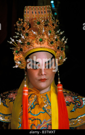 Thailand, Bangkok. Chinesische Oper-Darsteller. Stockfoto