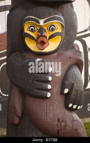 Kanada, BC, Victoria, Thunderbird Park, Totempfahl Stockfoto