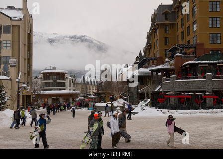 Kanada, BC, Whistler Village in Whistler/Blackcomb resort Stockfoto