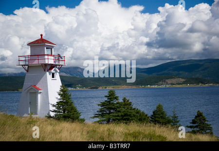 Nordamerika, Kanada, Neufundland und Labrador, Gros Morne Nationalpark, Woody Point Lighthouse Stockfoto