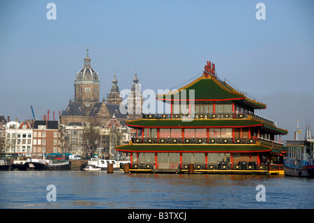 Niederlande, Amsterdam. Sint Nicolaaskerk Neo-Renaissance-Architektur. Stockfoto