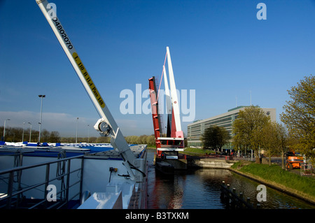 Europa, Niederlande (aka Holland), Zeeland, Middelburg. Zugbrücke. Stockfoto