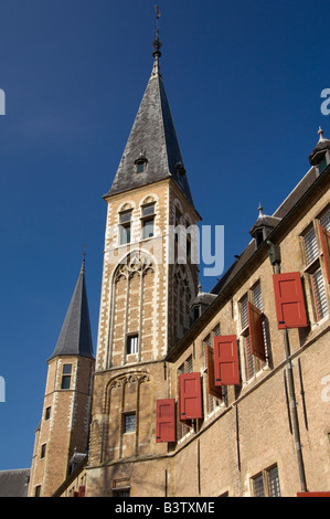 Niederlande (aka Holland), Zeeland, Middelburg. Middelburg Abbey reicht zurück bis 1100, Heimat des Jeeuws Abbey Museum. Stockfoto