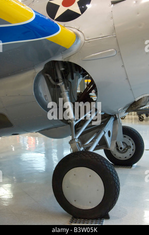 Ein Kampfflugzeug Grumman F4F Wildcat Marine auf statische Anzeige auf der Naval Air Museum, NAS Pensacola, Florida Stockfoto