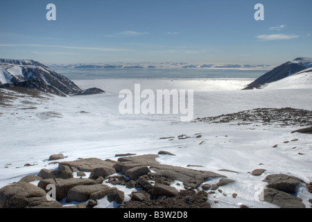 Glazial-Blick auf Cobourg Insel Arktis Stockfoto