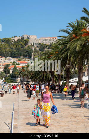 Wasser vor der Stadt Hvar, Insel Hvar, Kroatien, Osteuropa Stockfoto