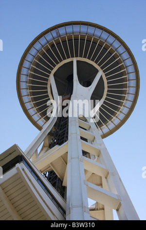 Die Space Needle, Seattle, Washington, touristische Attraktion seit 1962 Welten Fair gebaut wird. Stockfoto