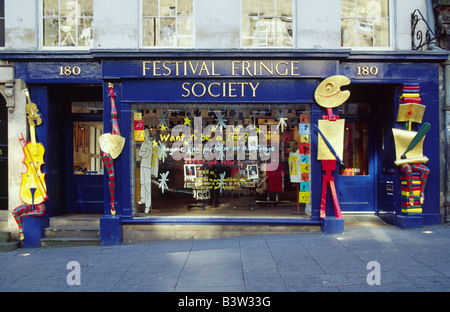 Das Festival Fringe-Gesellschaft-Büro auf der Royal Mile in Edinburgh, Schottland, UK. Stockfoto