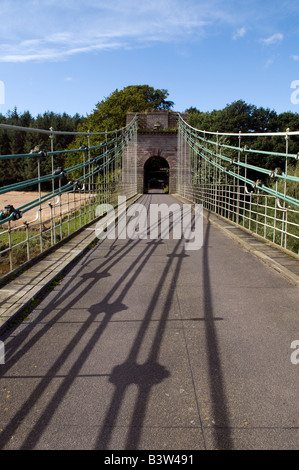 Union Hängebrücke an der Grenze zwischen England und Schottland in Großbritannien Northumberland Stockfoto