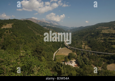 Blick von hier der neue Via Salaria in Latium-Italien Stockfoto