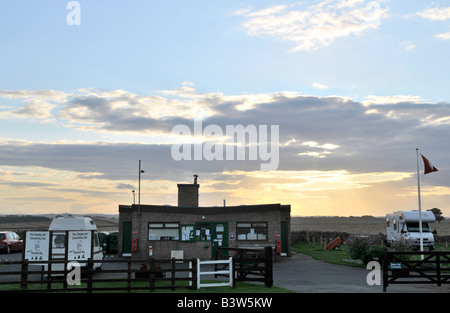 Beadnell Bay Caravan und Camp Site in Northumberland Großbritannien Stockfoto