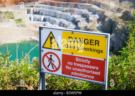 Die Delabole Schiefer-Steinbruch in Nord Cornwall Stockfoto