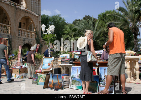 Lokalen Markt in Lapta Stockfoto