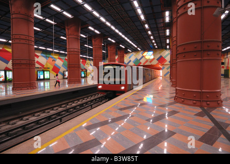 Olaias u-Bahnstation, Lissabon Portugal Stockfoto