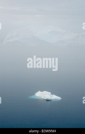 Grönland Illulissat Eisberge im Nebel Sommer Stockfoto